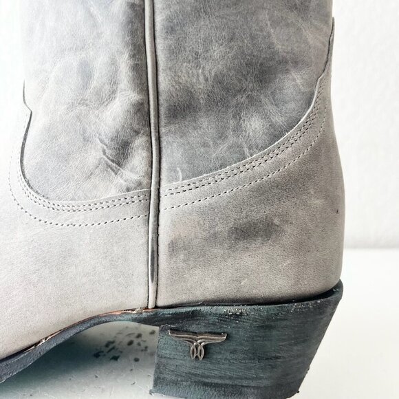 Lane EMMA JANE Womens Cowboy Boots 9.5 Gray Leather Western Cowgirl Mid Calf - Picture 6 of 13